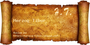 Herzog Tibor névjegykártya